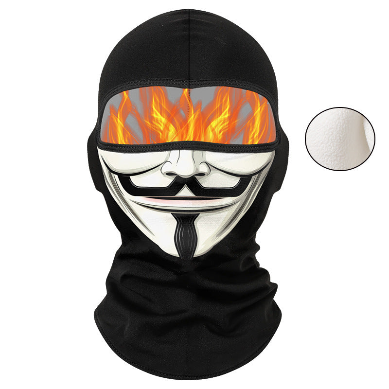 Cycling Windproof Hood Autumn and Winter Fleece Warm and Cold Hat