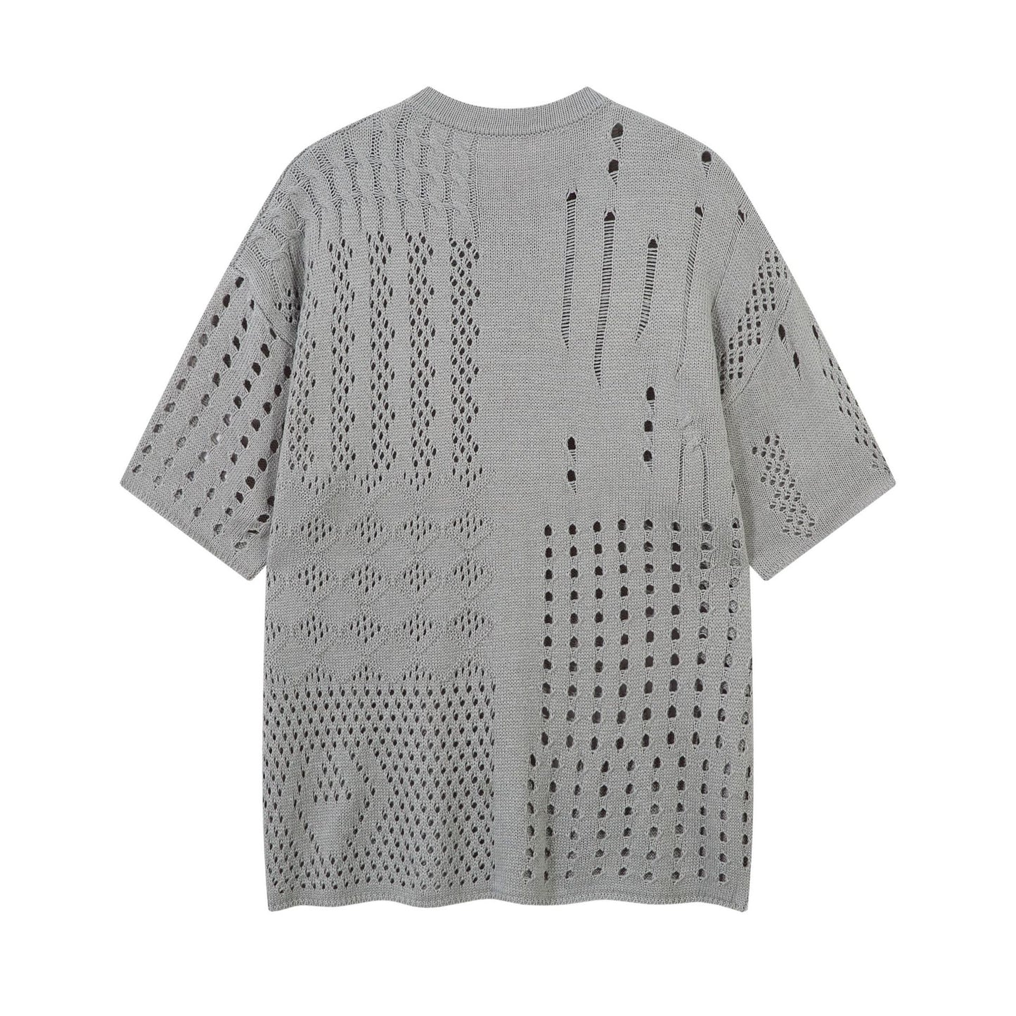 Hip hop shirt hollow retro t-shirt short sleeve