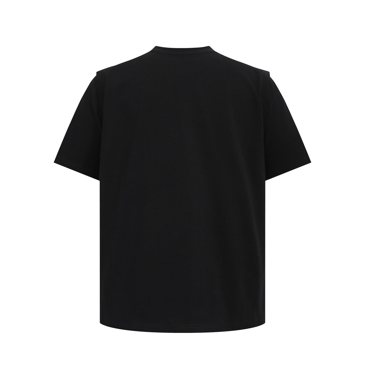 Unisex T-shirts Summer men's and women's simple metal buckle loose short-sleeved T-shirts