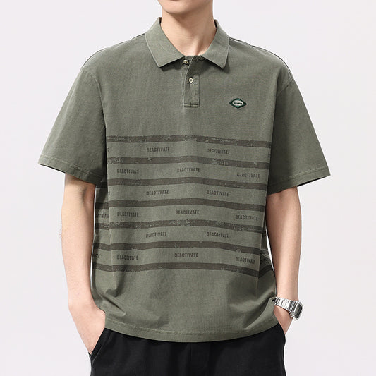 Men T-shirts Vintage Short Sleeve Summer Top