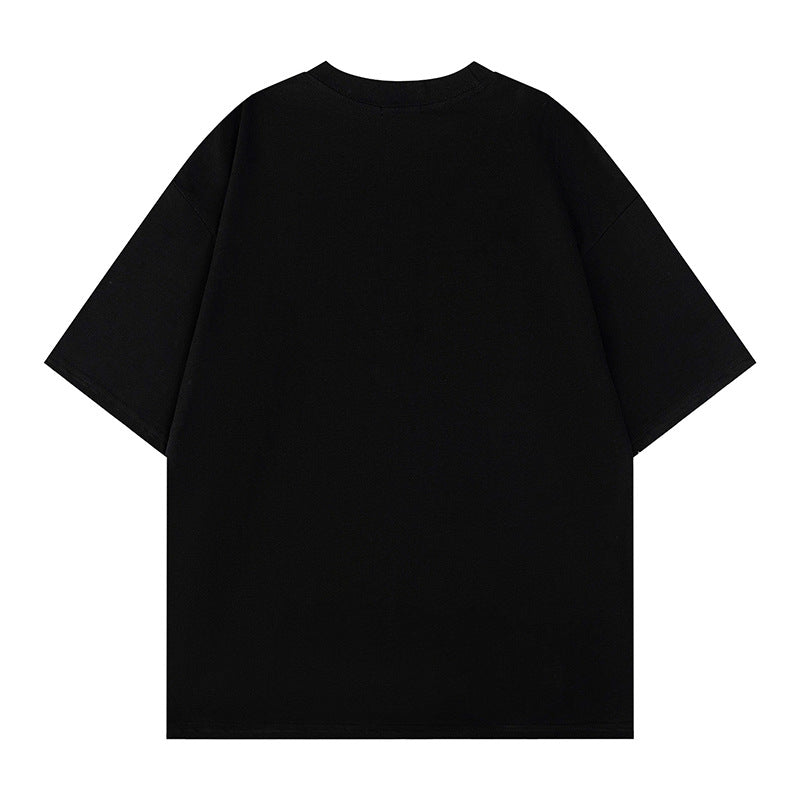 Vintage Tišö Rt Alphabet Short Sleeve T-Shirt Summer Loose