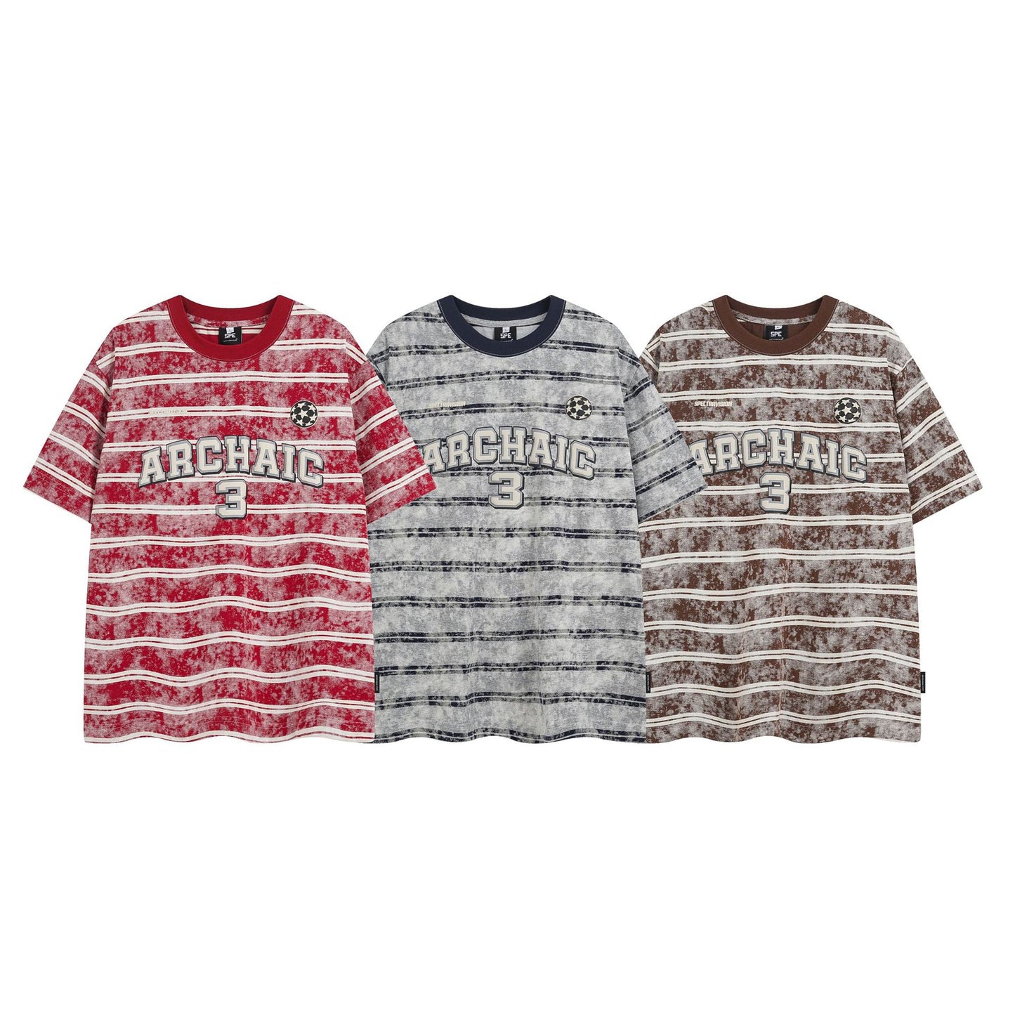 Vestimenta De Los 90 Summer Jersey Vintage Graffiti Striped Short Sleeve T-Shirt