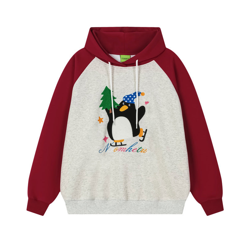 Vice streetwear hooded fun towel embroidered sweater