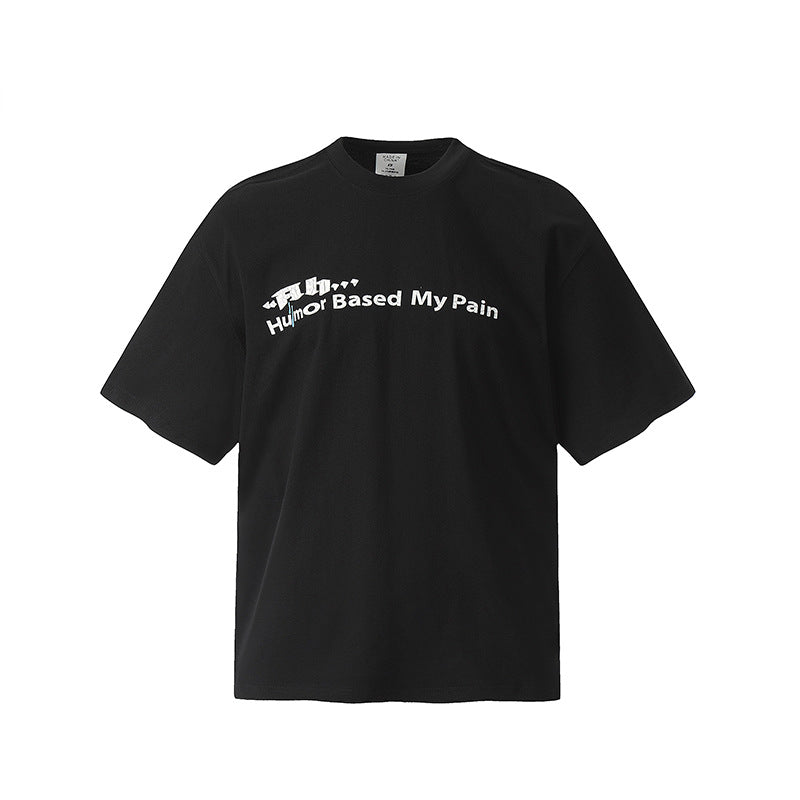 Marcas De Streetwear Alphabet Print Short Sleeve T-Shirt Loose Crew Neck