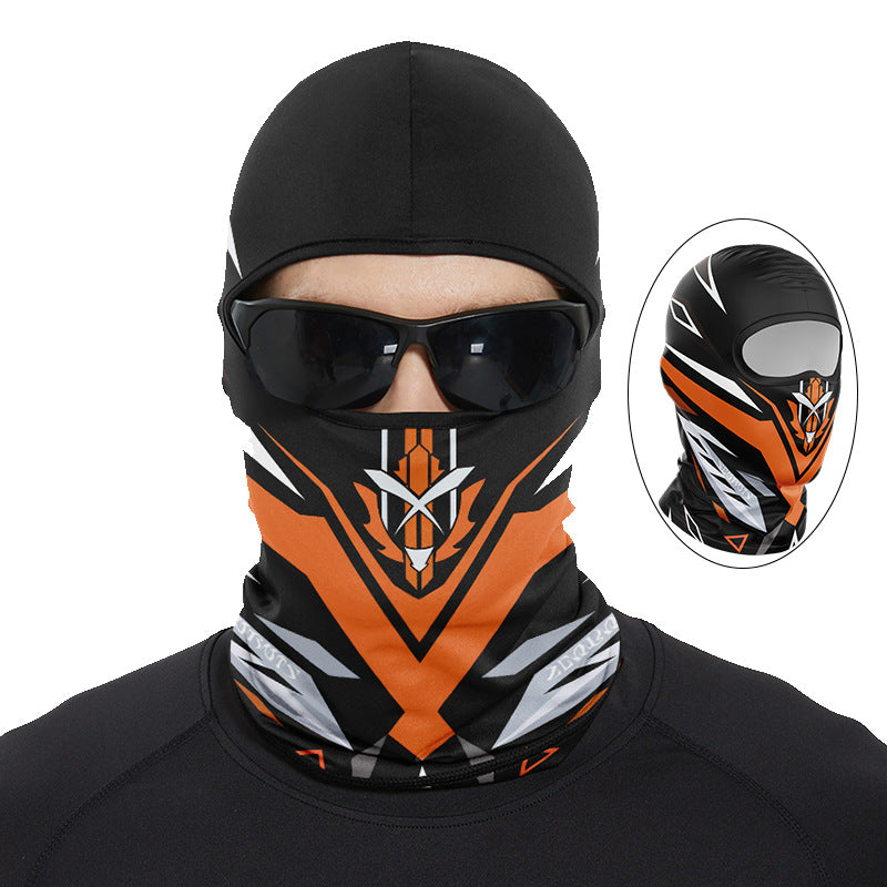 Cycling Windproof Hood Summer Sunscreen Ice Silk Fabric