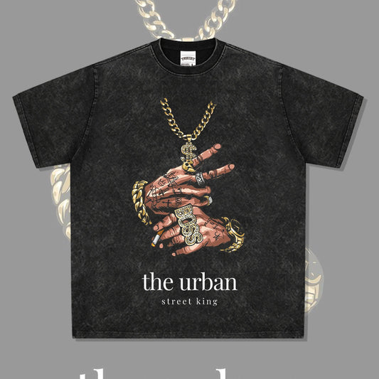 Streetwear masculino summer vintage short sleeve hip hop print t-shirt