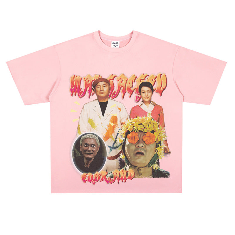 Film Star T Shirt Loose Heavy American Retro Street T-shirt
