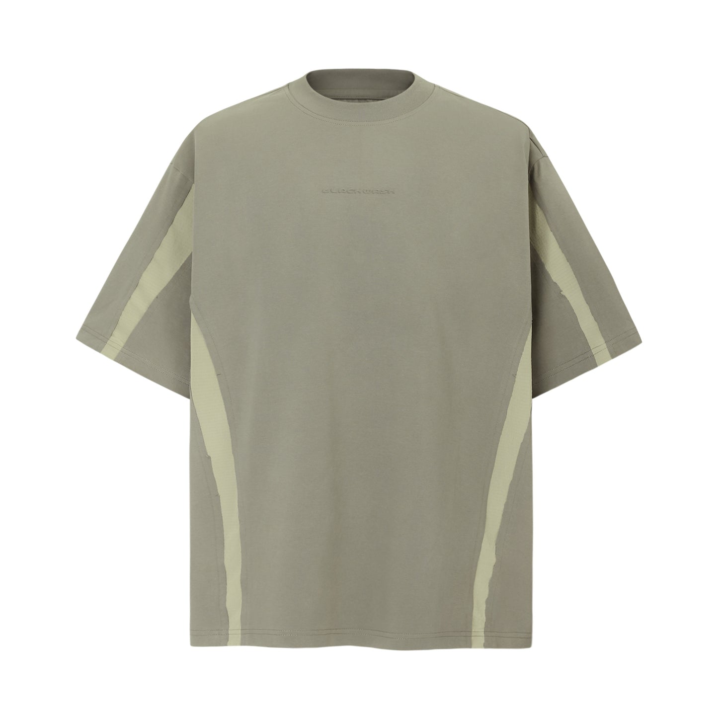 Unisex T-shirts Summer Solid Color Splicing Retro Men's Short Sleeve T-Shirt