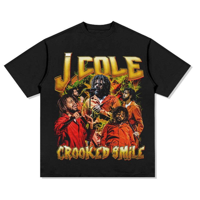 Cool t rapper vintage hip hop J. Cole print short sleeve t-shirt Vintage