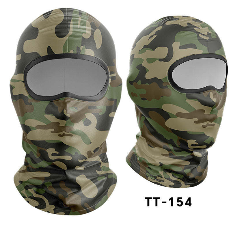Cycling Windproof Hood Camouflage Python Ice Silk Mask Sunscreen Windproof