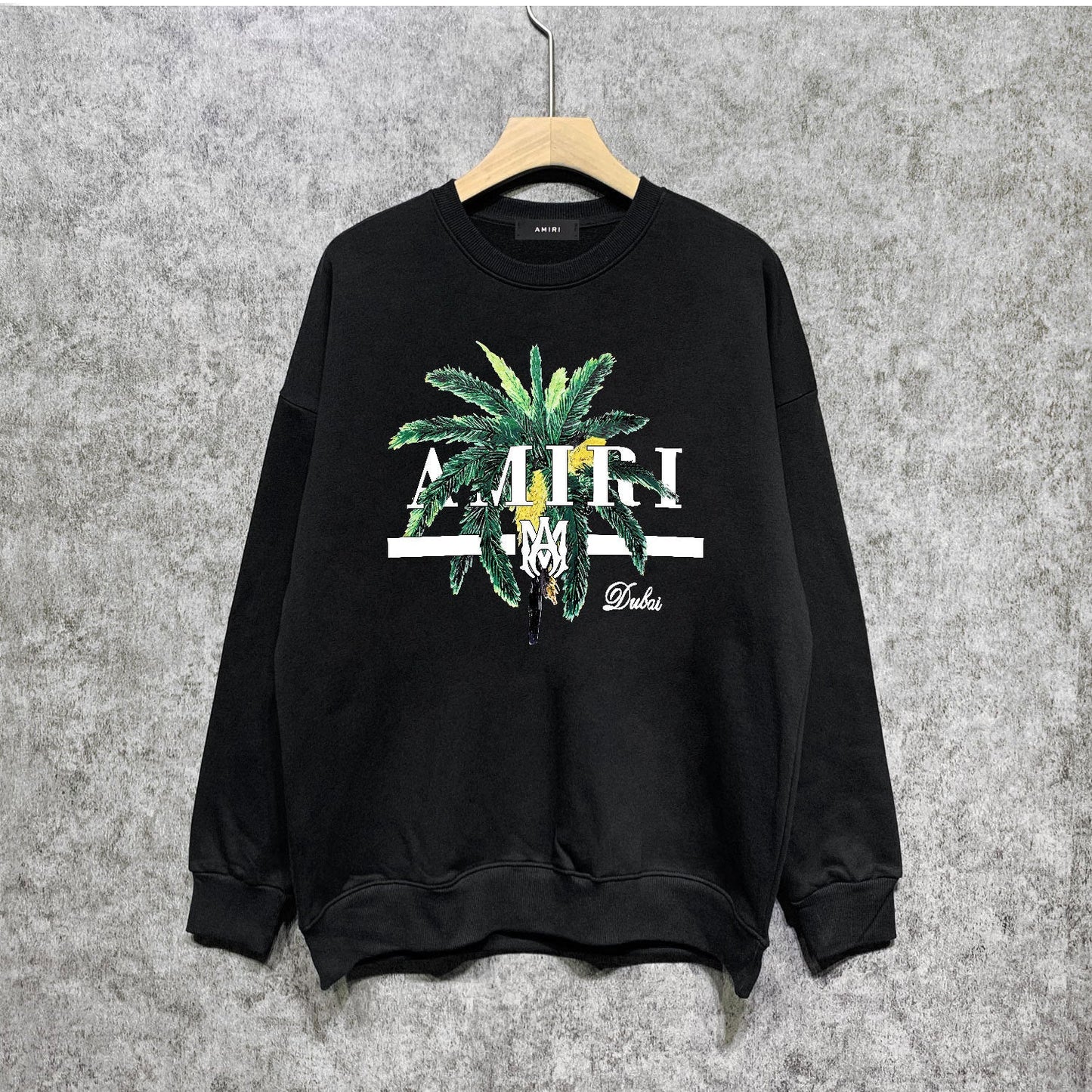 Amiri Long Sleeved Shirt Fashion Brand Crew Sweatshirts round Neck Sweater