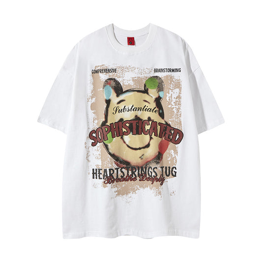 Nyc T Shirt Bear Print Short Sleeve T-Shirt Summer Loose Casual Top
