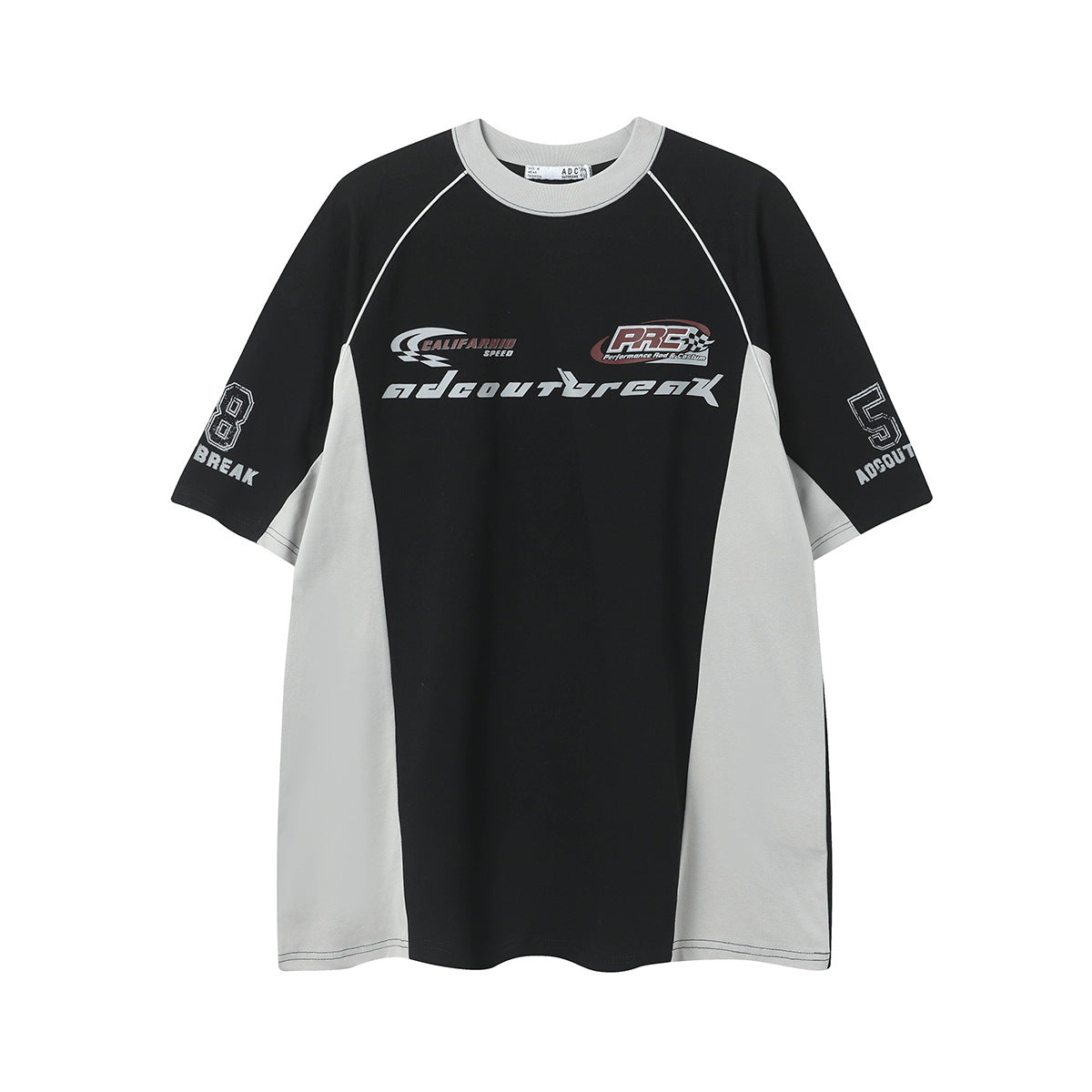 Racing oversized t shirt summer short-sleeved jersey loose locomotive racing suit sports t-shirt