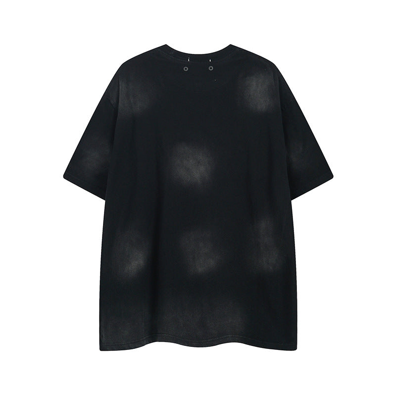 Hip hop shirt summer old embroidery T-shirt vintage