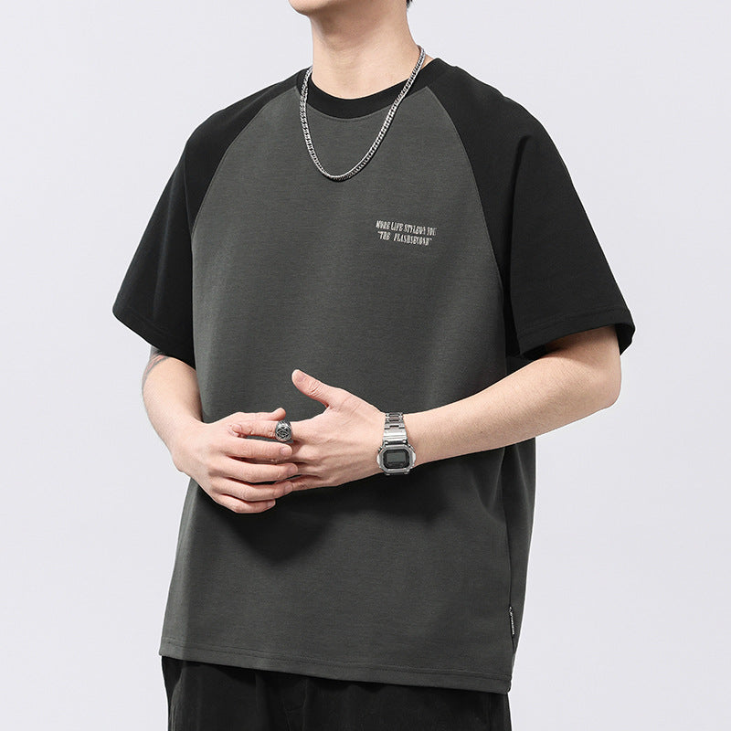 Men T-shirts Summer Short Sleeve Loose Top