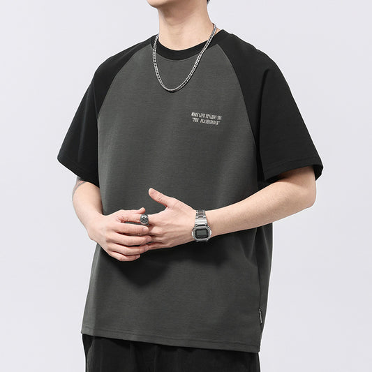 Men T-shirts Summer Short Sleeve Loose Top