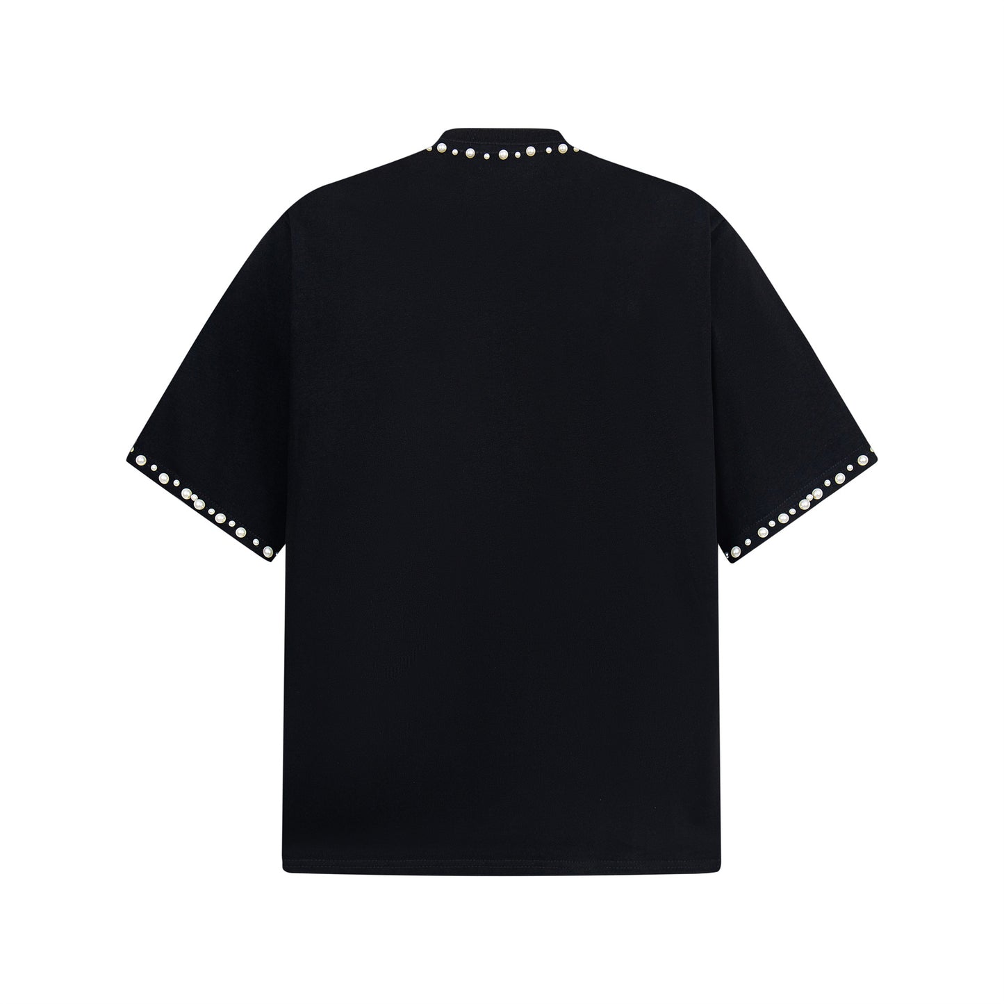 Unisex T-shirts Street Beaded Letter Men's Loose Short Sleeve T-Shirt