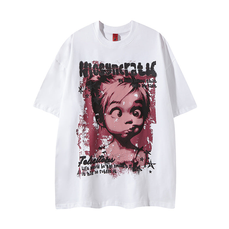 Nyc T Shirt Vintage Short Sleeve T-Shirt Summer Loose Casual Top