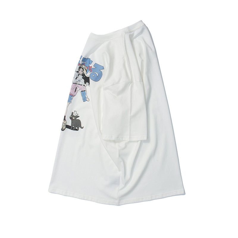 Vice streetwear summer cartoon character print short sleeve t-shirt
