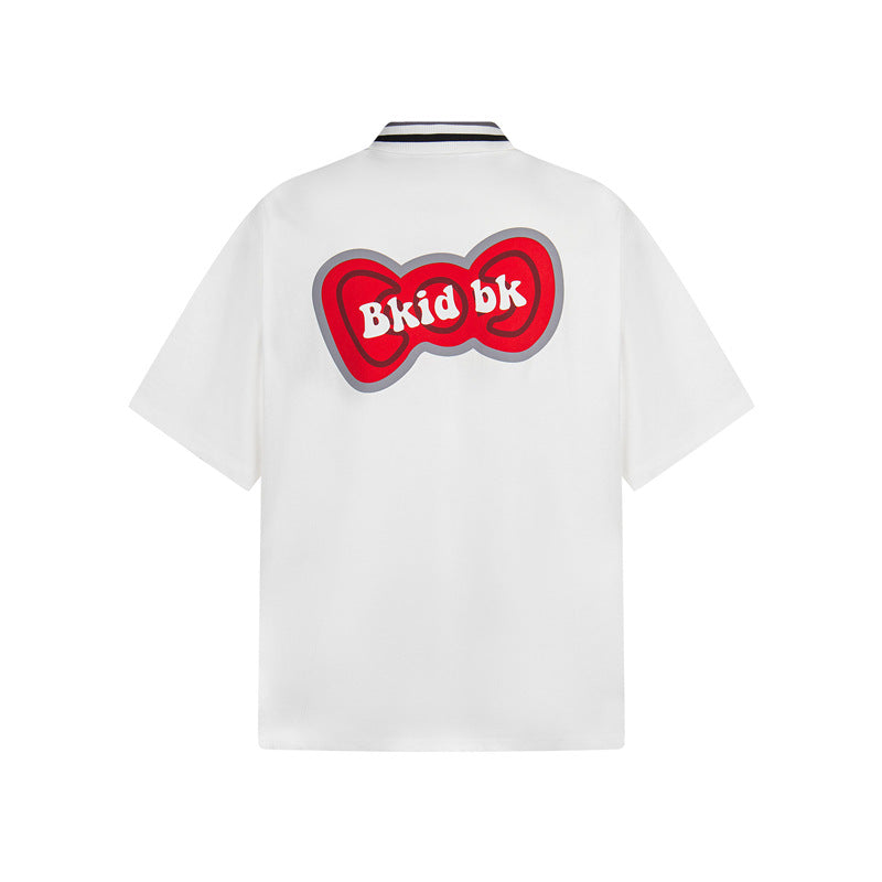 Casual Street Wear Vintage T-Shirt Lapel POLO Shirt