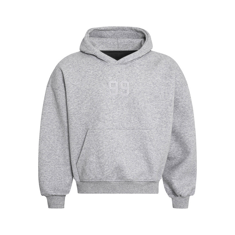 Streetwear Hoodie Vintage Alphabet Embroidered Hooded Sweater Oversize Loose Hoodie