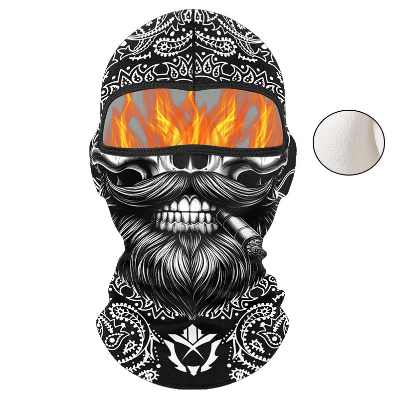 Cycling Windproof Hood Autumn and Winter Fleece Warm Windproof Cold Breathable