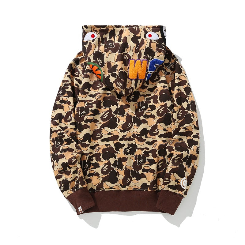Ape Hoodie Shark Cookies Camo Cardigan Zip Hooded Sweater Hoodie Jacket
