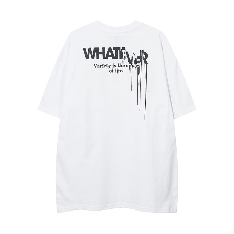 Vintage T Shirts Hip Hop Graffiti Letter Print T-Shirt