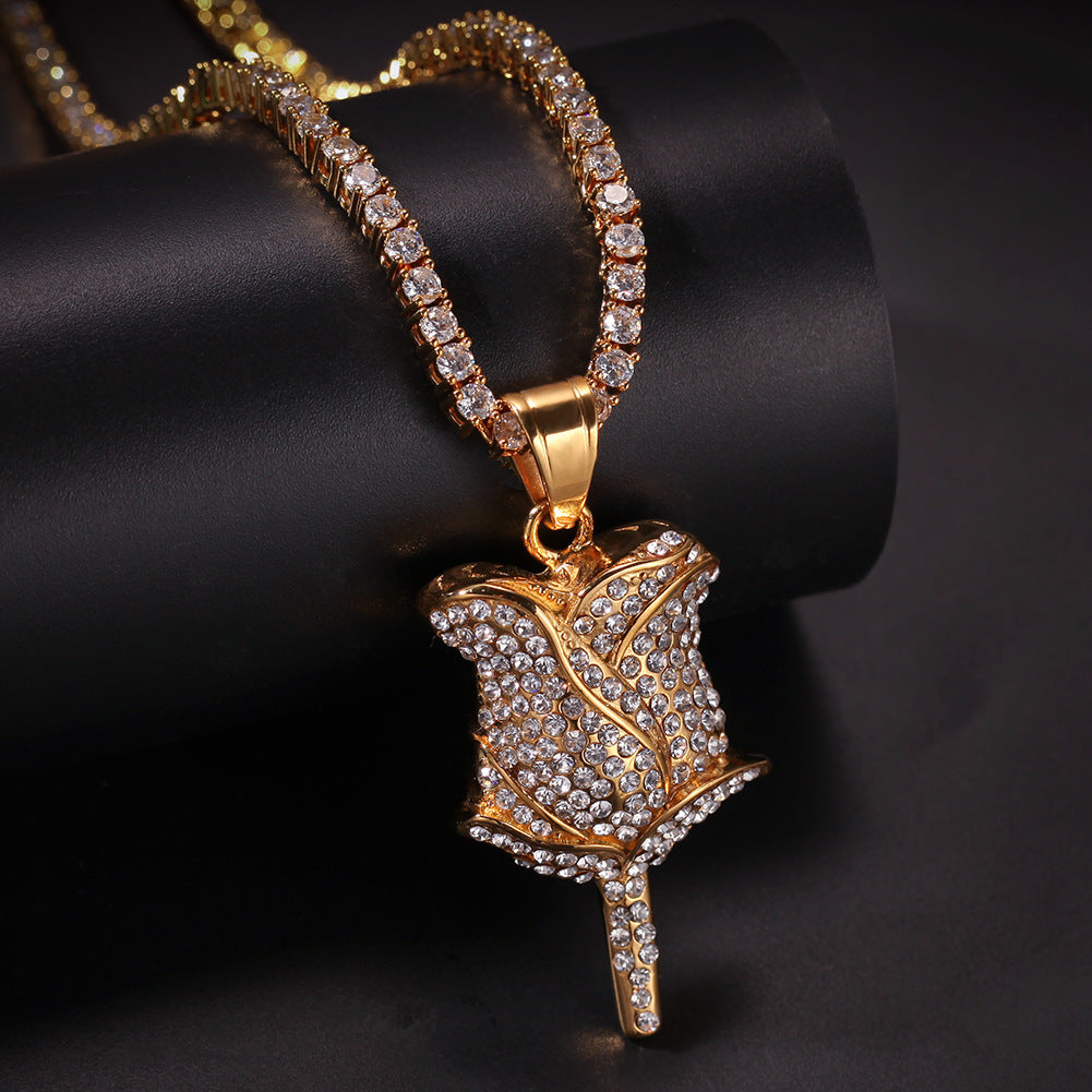Jewelry Diamond Rose Fashion Necklace Royalty St. Valentine's