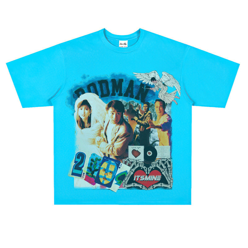 Film Star T Shirt Movie the Unmatchable Match Stephen Chow Short Sleeve American Street Printed T-shirt for Men and Women