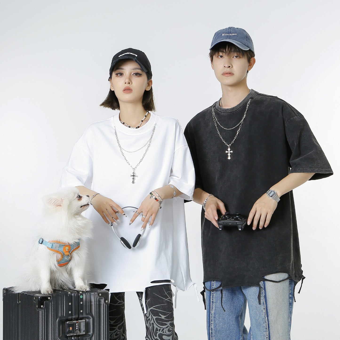 Nyc T Shirt Necklace Short Sleeve T-Shirt Summer Loose Top