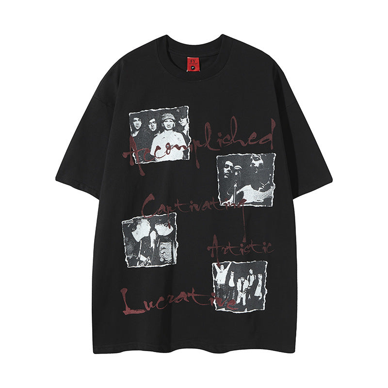 Nyc T Shirt Vintage Crew Neck Short Sleeve T-Shirt Summer Loose Casual Top
