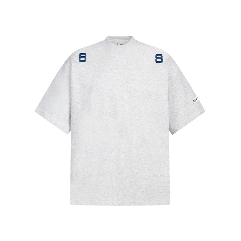 Camisas Retros Vintage Embroidered Alphabet Loose Short Sleeve T-Shirt