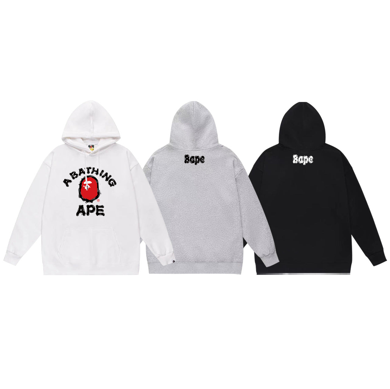 Ape Hoodie Autumn/Winter Letter Print Loose Hoodie Pullover Ape Sweater