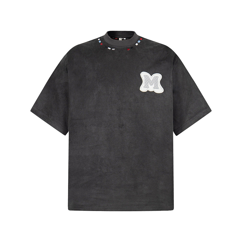Hip Hop Clothes New York Vintage Embroidery Pattern Short Sleeve T-Shirt