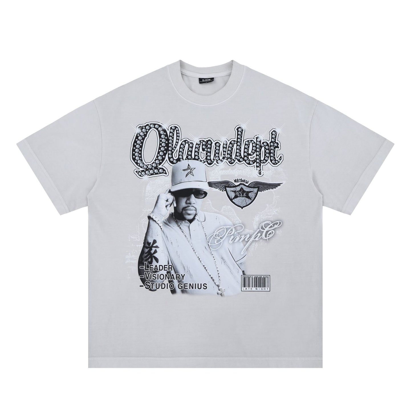 Vic Streetwear Portrait Print Summer Short Sleeve T-Shirt