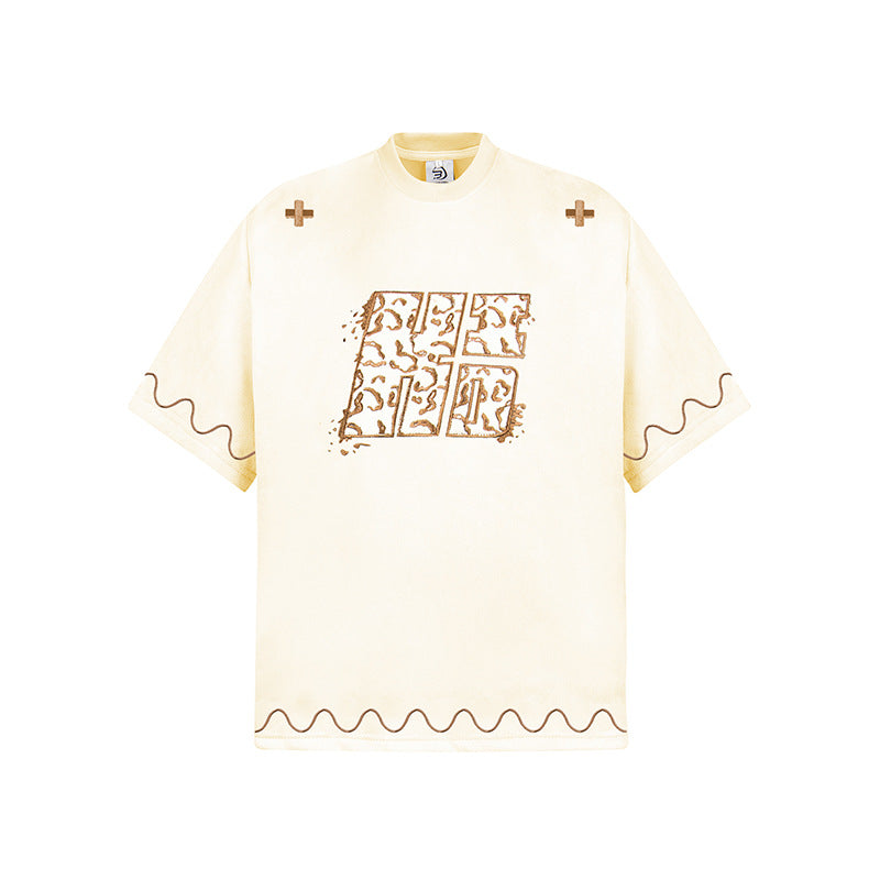 New York Hip Hop Style Crew Neck Short Sleeve T-Shirt Summer Loose Casual T-Shirt
