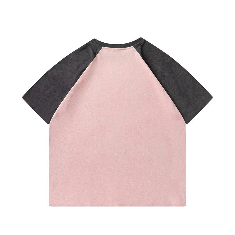 US drip outfits summer vintage doggy casual loose short sleeve T-Shirts