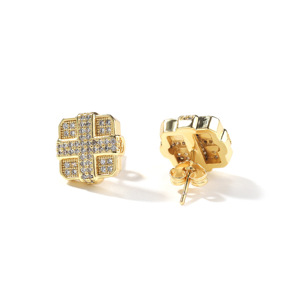 Earrings Zircon Cross Earrings Various Styles Crosses Spectrum