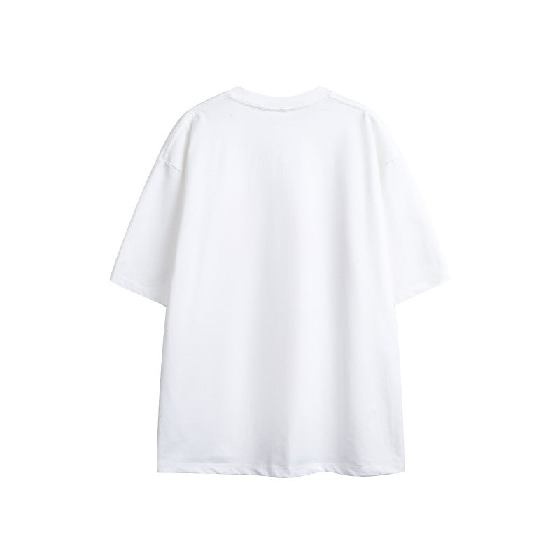 US drip outfits summer vintage love letter print casual loose short sleeve T-Shirts
