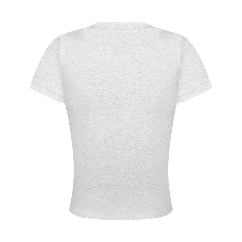 Stone Wash T shirt Hip Hop Loose T-shirt Short Sleeve