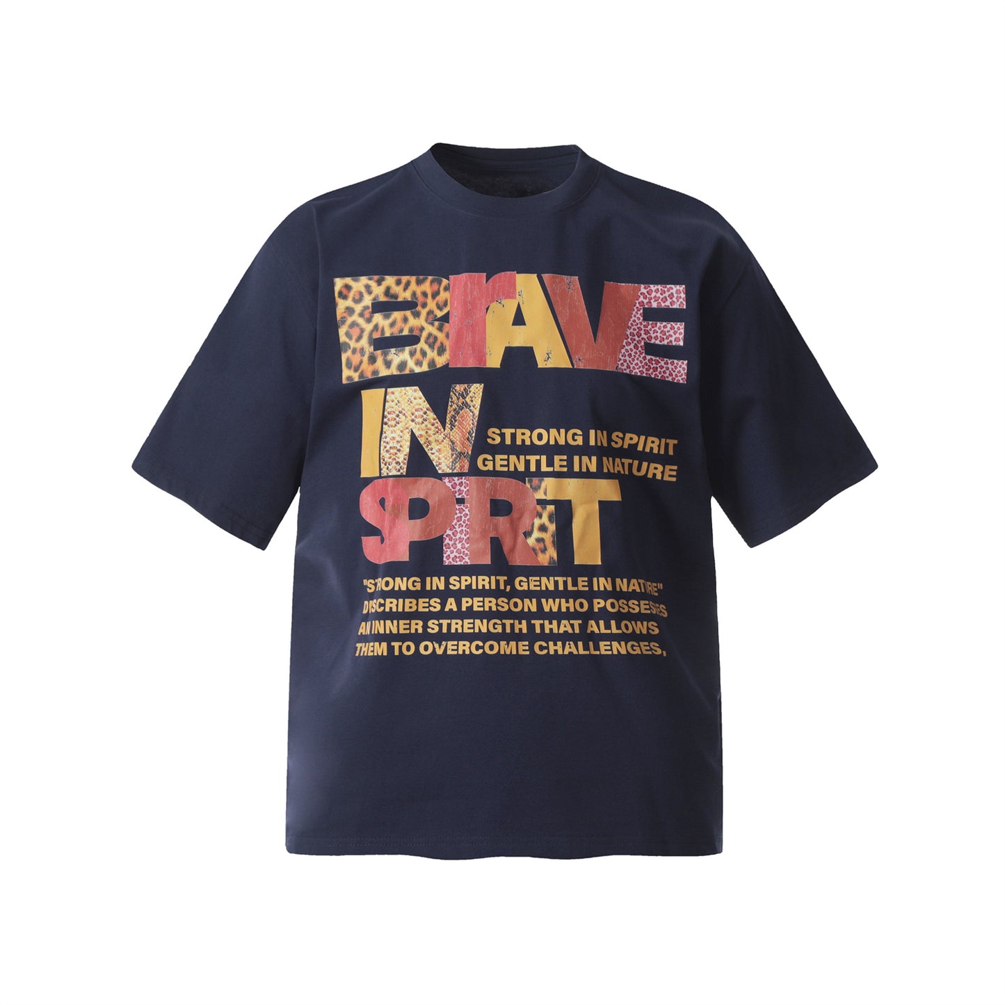 Distorted vintage letter print vintage short sleeve t-shirt