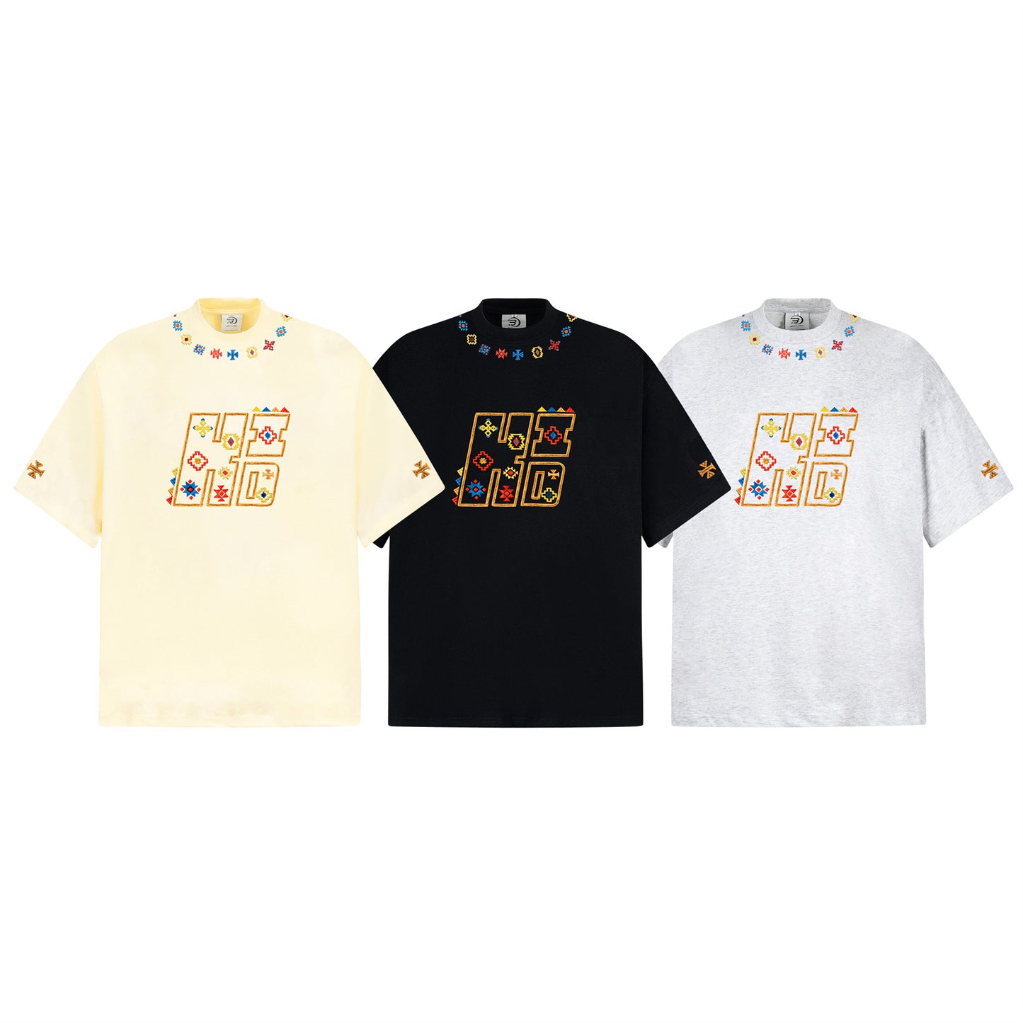 USA Vintage T-Shirt Vintage Embroidery Men's Summer