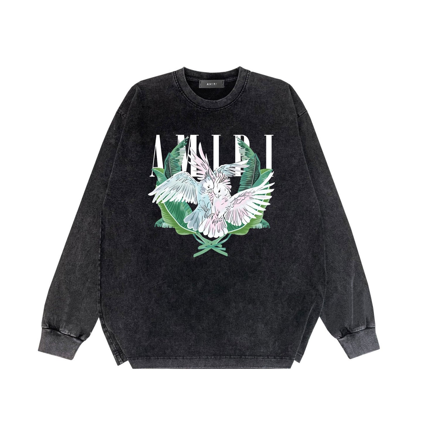 Amiri Long-Sleeve Shirt Vintage Washed and Worn Vintage Long Sleeve T-shirt
