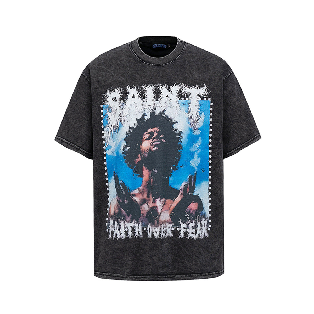Hip Hop Clothing Summer Wash T-Shirt Short Sleeve