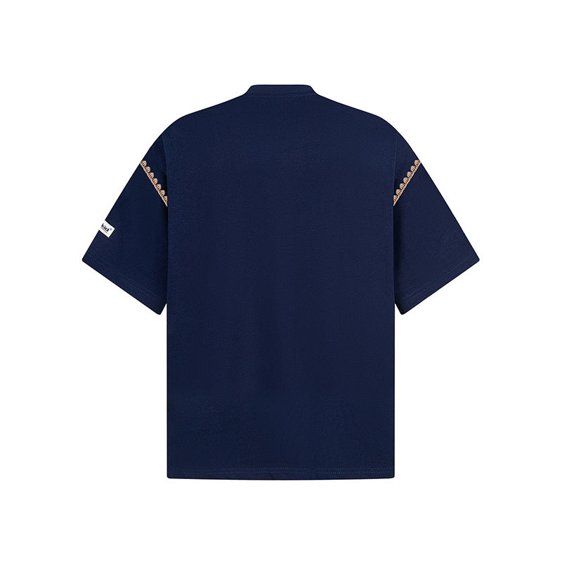 Hip Hop Clothes New York Vintage Embroidered Crew Neck Short Sleeve T-Shirt Summer Loose Top