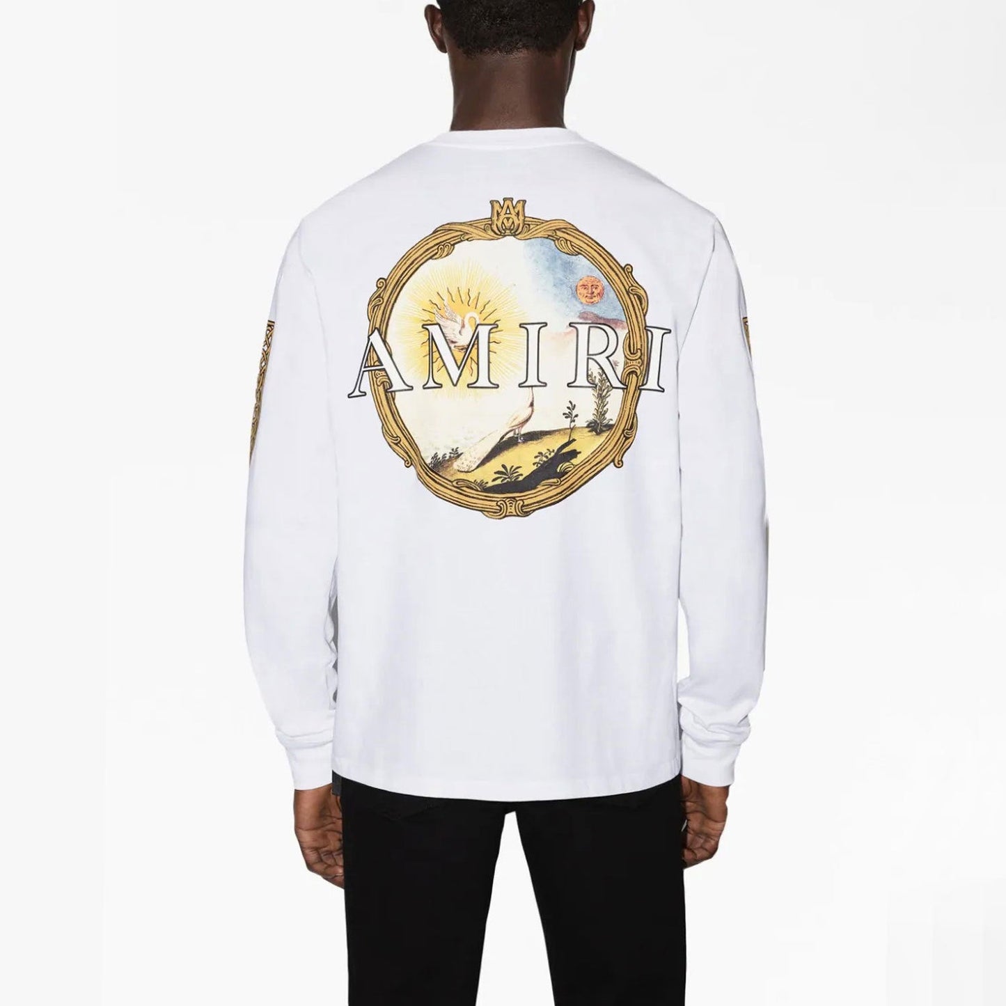 Amiri Long Sleeved Shirt Fashion Brand Crew Sweatshirts round Neck Sweater