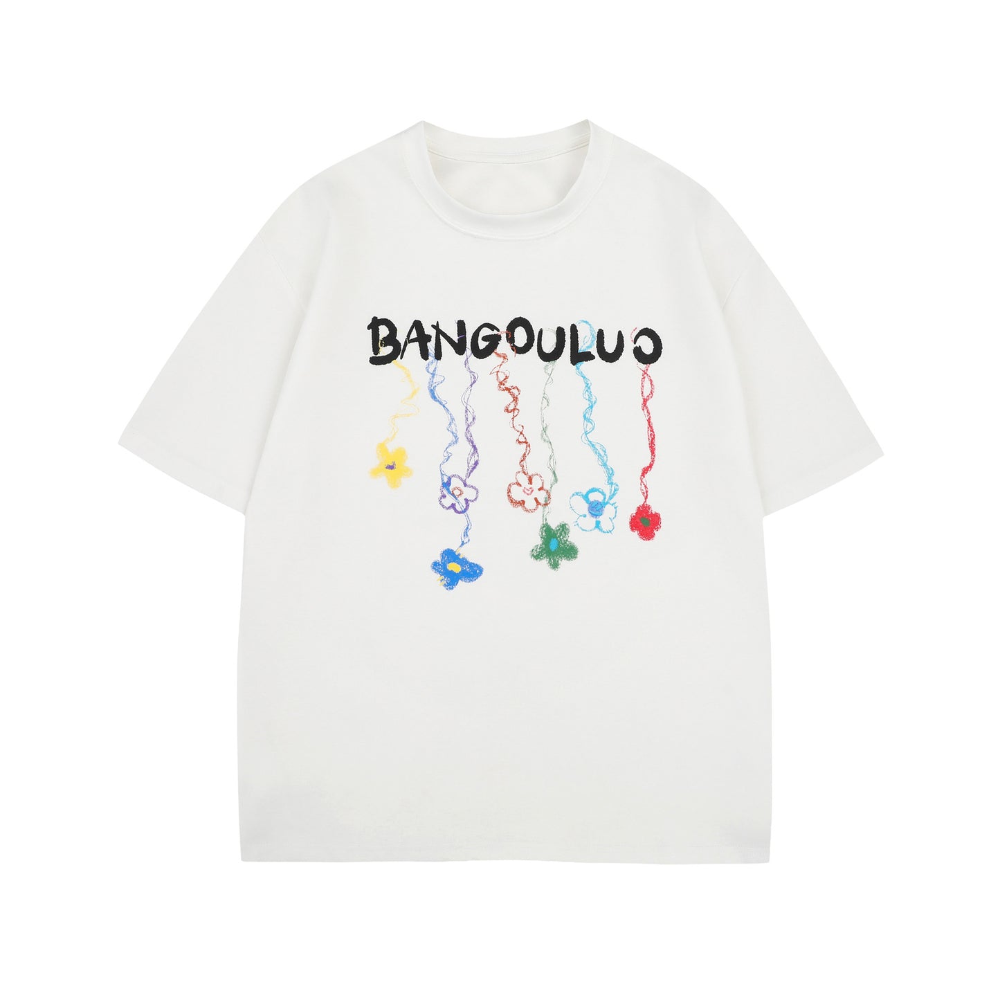 Hip hop clothing new york summer short sleeve graffiti flower t-shirt