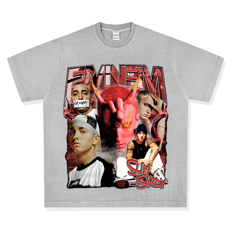 New york hip hop shop vintage hip hop EMINEM print short sleeve t-shirt