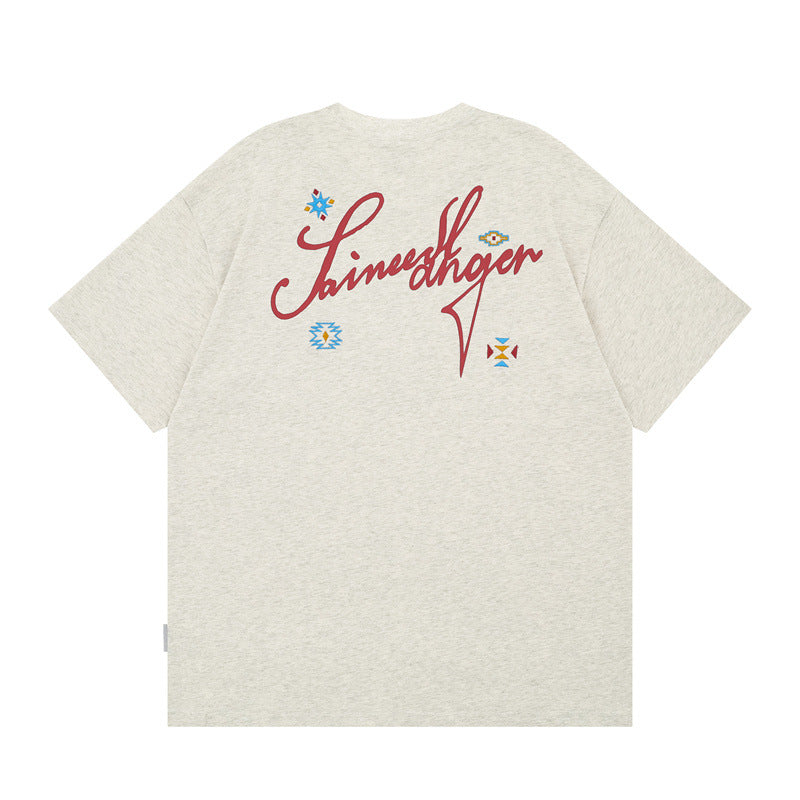 US drip outfits Summer Vintage Casual Loose Short Sleeve T-Shirts